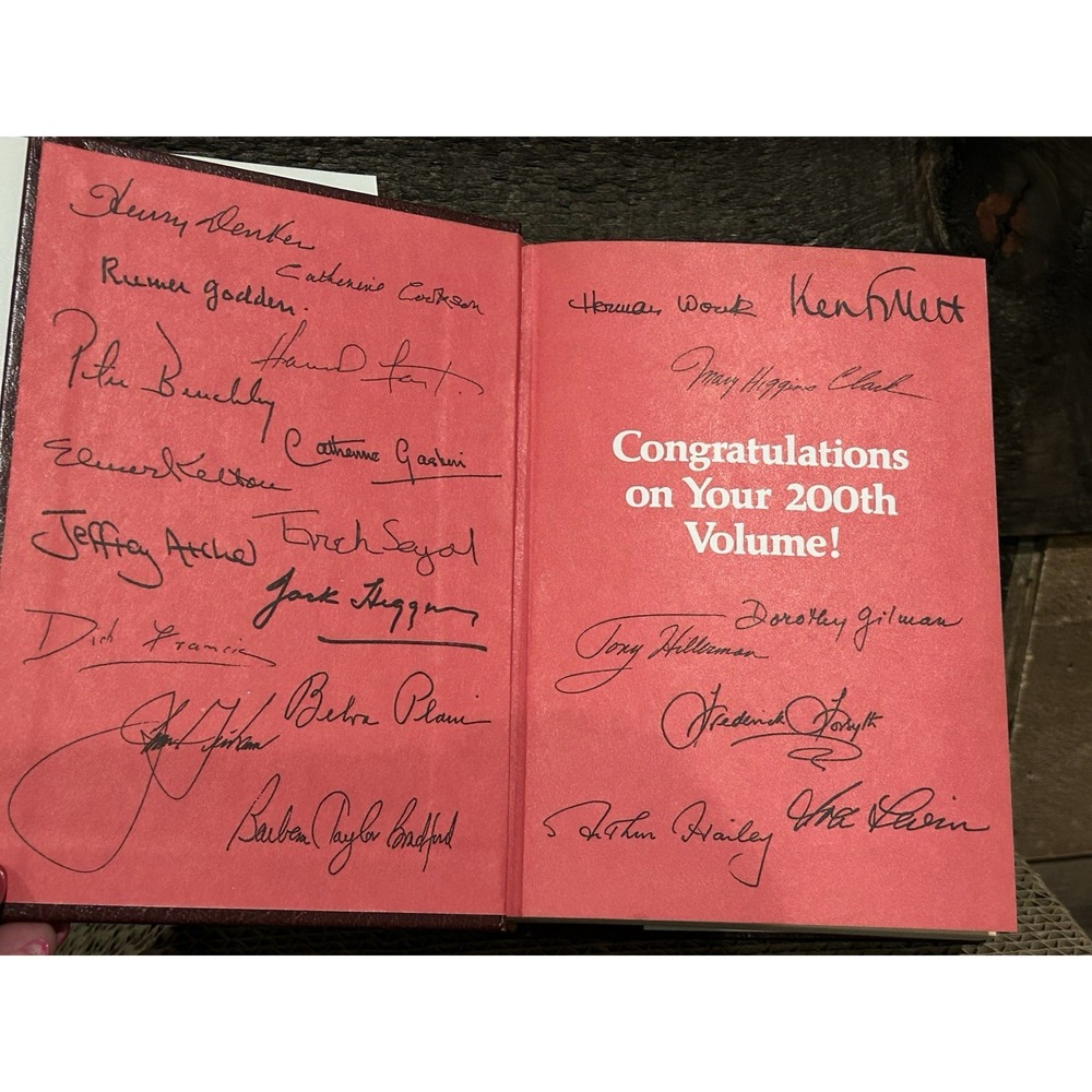 46 Authors Autographs Readers Digest Condensed Books, Signed 200th Volume 2